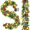 2 Pcs Prelit Christmas Garland with Lights, 12ft 20 Christmas Balls LED Lighted